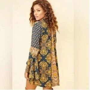 COPY - Free People Magic Mystery Bell Sleeve Tunic Top BOHO XS